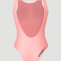 Logo High Neck Swimsuit | Crystal Rose