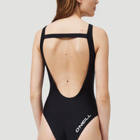 Logo High Neck Swimsuit | BlackOut - A