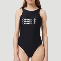 Logo High Neck Swimsuit | BlackOut - A