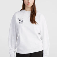 Women of the Wave Crew Sweatshirt | White Melange