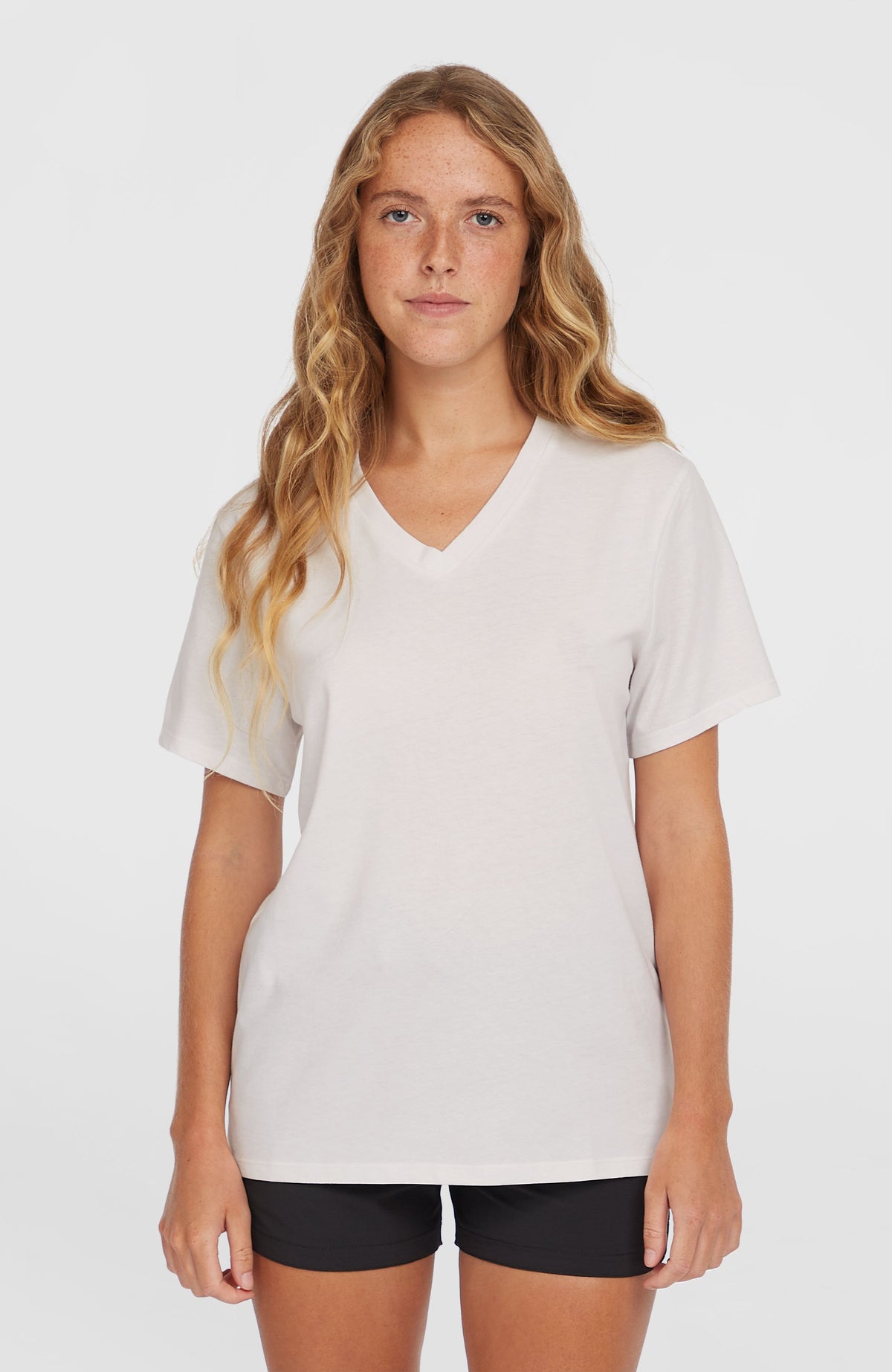 Essentials V-Neck T-Shirt | Snow White
