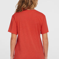 Essentials V-Neck T-Shirt | Sunrise Red