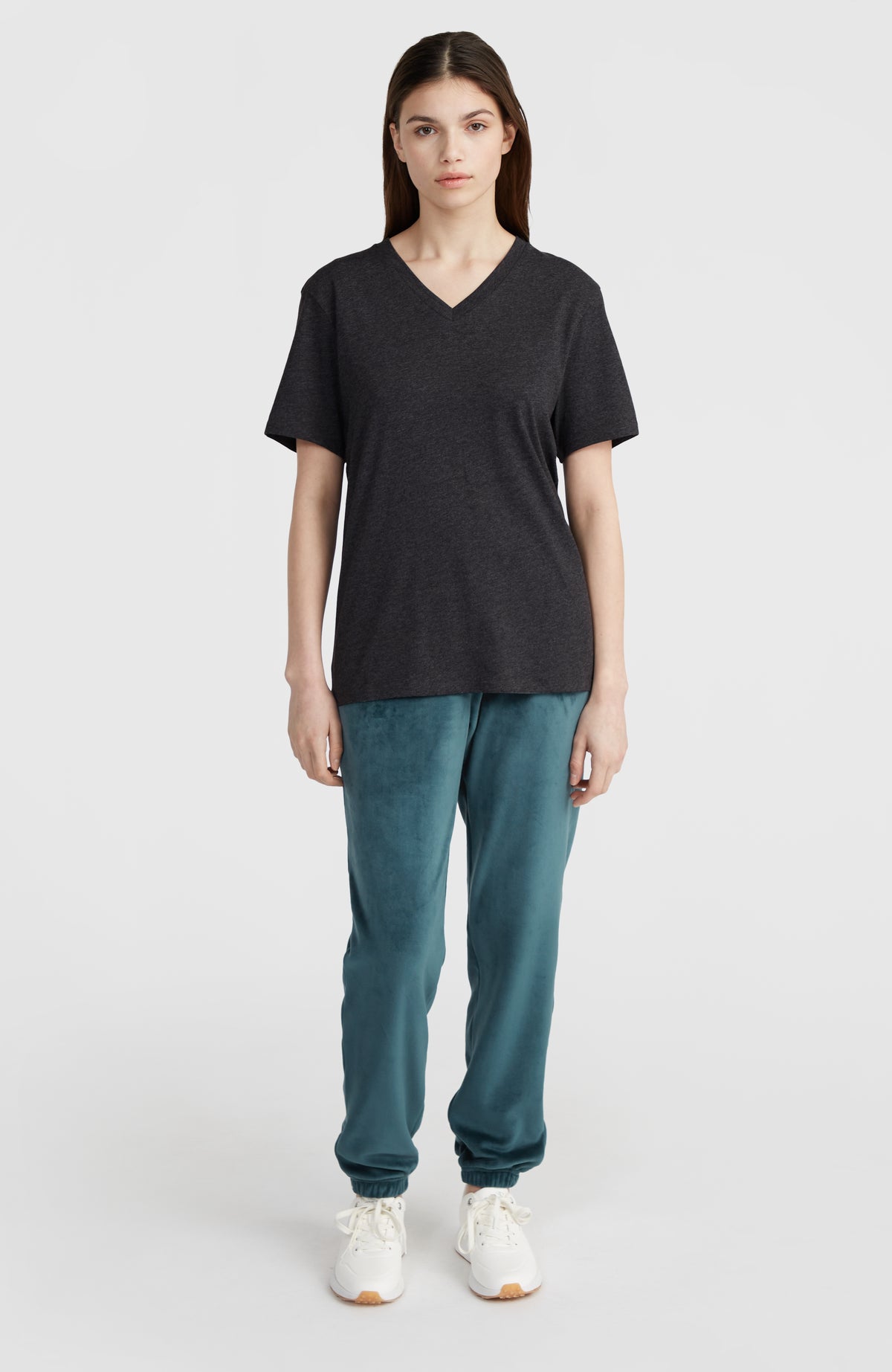 Essentials V-Neck T-Shirt | Black Out