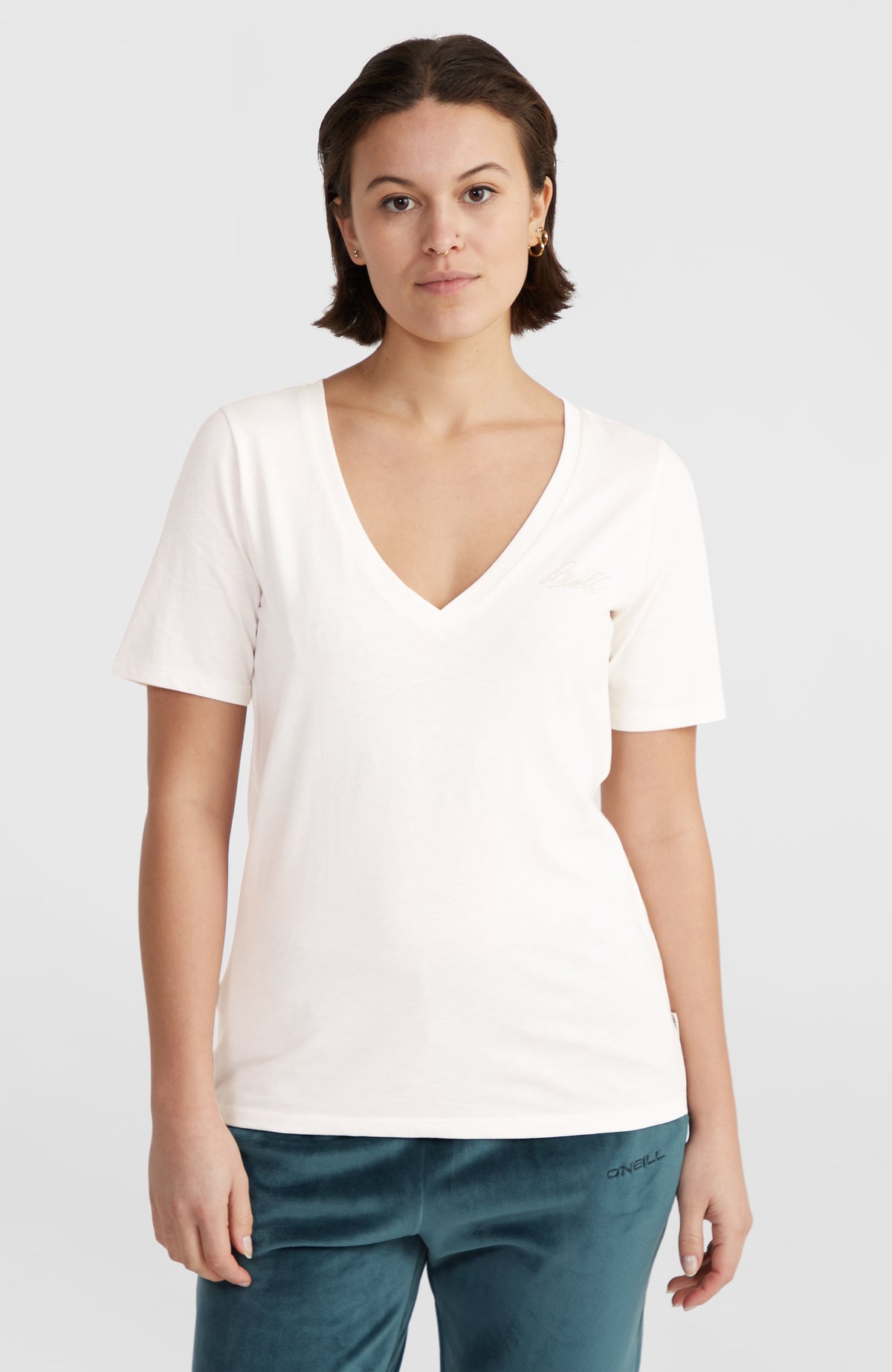 Essentials V-Neck T-Shirt | Snow White