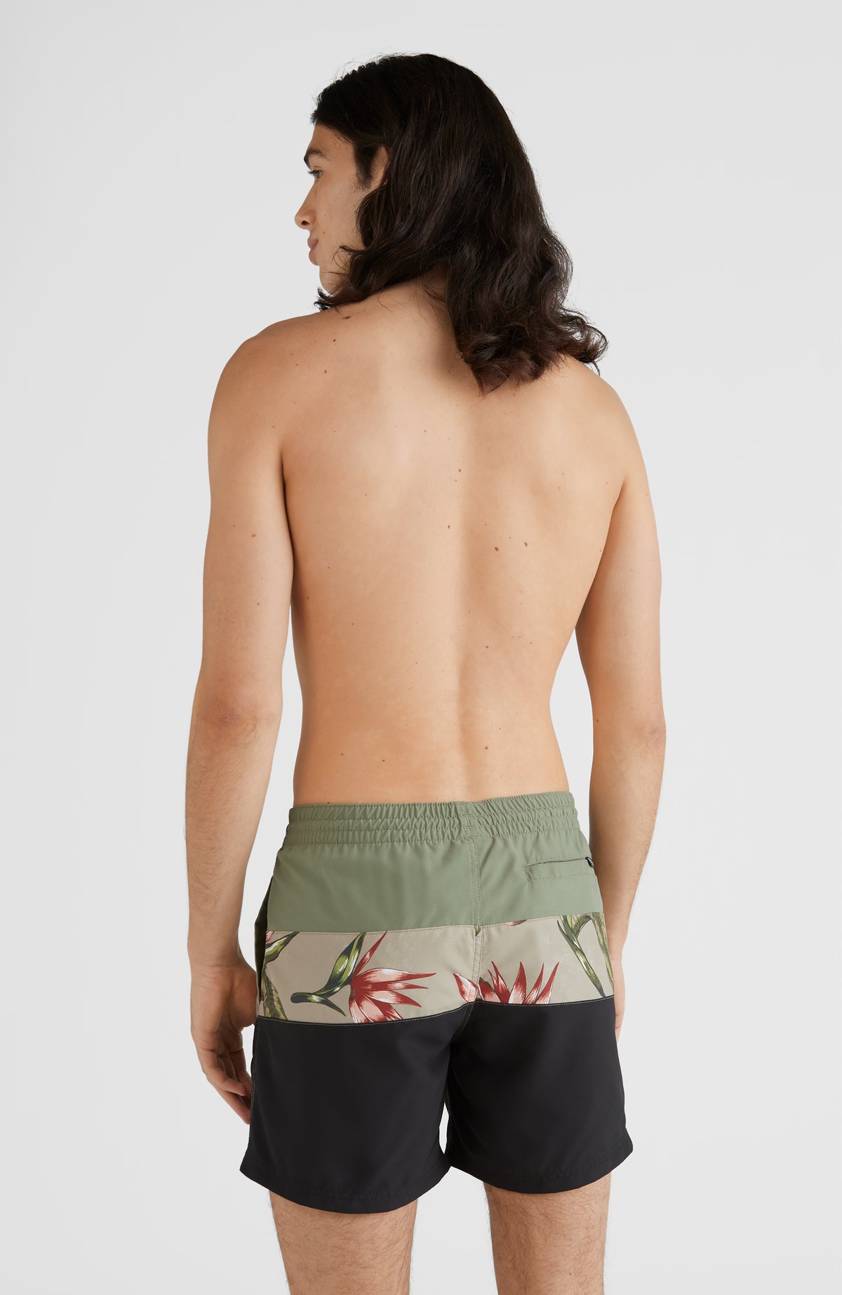 Frame Block Swim Shorts | Green Multi 1