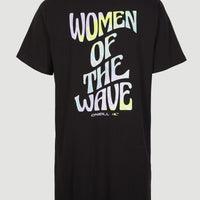 Women Of The Wave T-Shirt Dress | Black Out