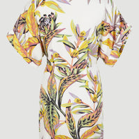 Oliana Wrap Dress | White Tropical Flower