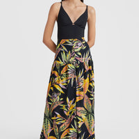 Alofa Maxi Skirt | Black Tropical Flower