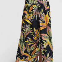 Alofa Maxi Skirt | Black Tropical Flower