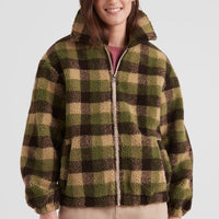 Checked Fleece Jacket | Green Outdoor Check