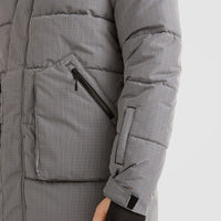 Morganite Hybrid Snow Jacket | Brown Tiny Check