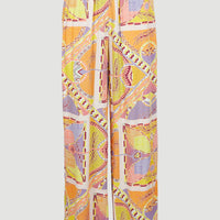 Malia High-Waist Beach Pants | Yellow Scarf Print