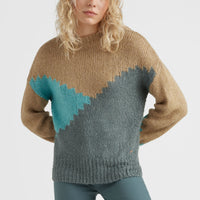 Knit Colourblock Pullover | Crockery Colour Block