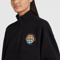 Cove Half Zip Crew Sweatshirt | Black Out