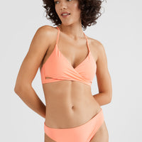 Baay Bralette Bikini Top | Neon Coral