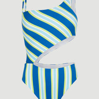 Poppy Swimsuit | Blue Towel Stripe