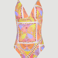 Sunset Swimsuit | Yellow Scarf Print