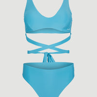 Sofie - Love Longline Triangle Bikini Set | Blue Topaz