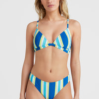 Alia - Cruz Triangle Bikini Set | Blue Towel Stripe