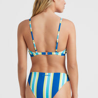 Alia - Cruz Triangle Bikini Set | Blue Towel Stripe