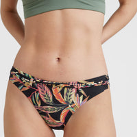 Cruz Bikini Bottoms | Black Tropical Flower