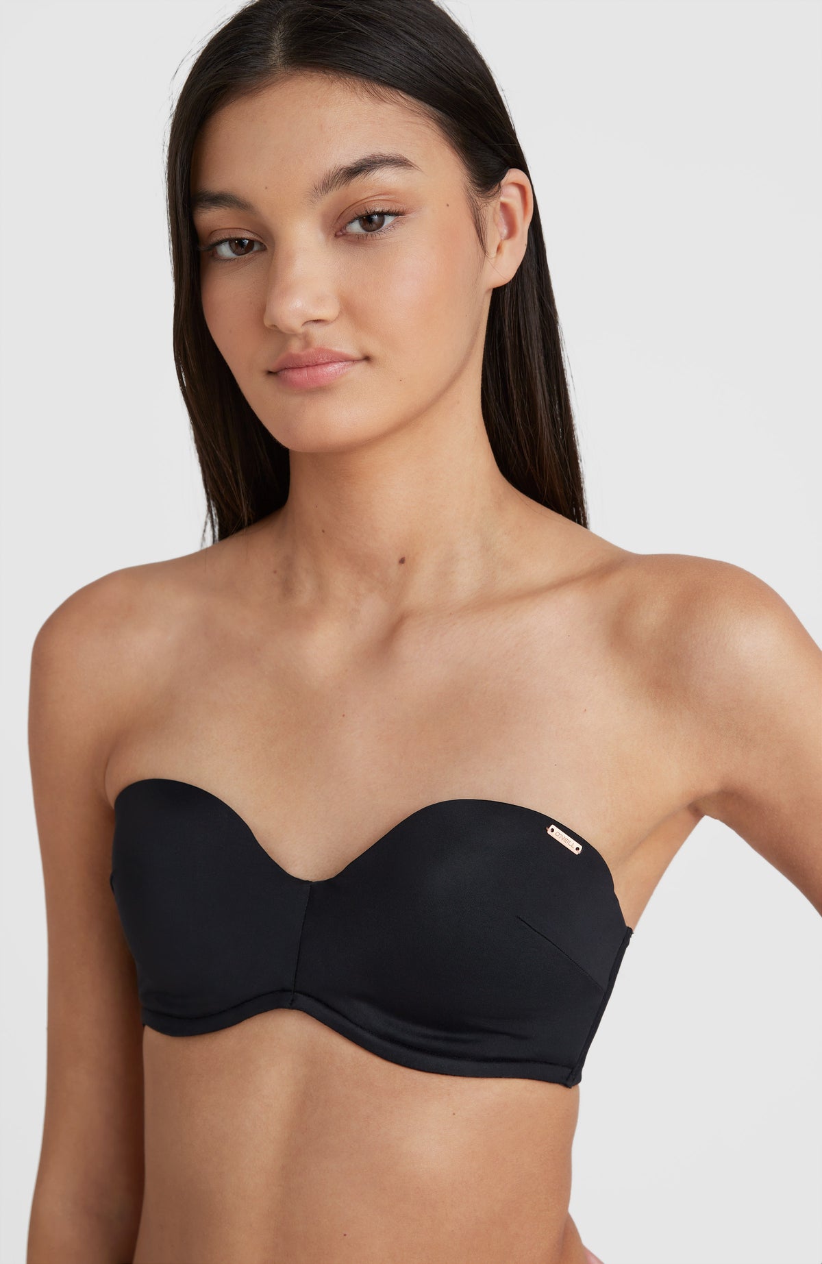 Freya Deco Moulded Bandeau Bikini Top in Black