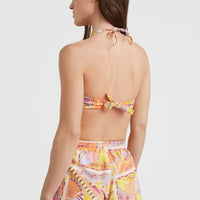 Havaa Mould Wire Bandeau Bikini Top | Yellow Scarf Print