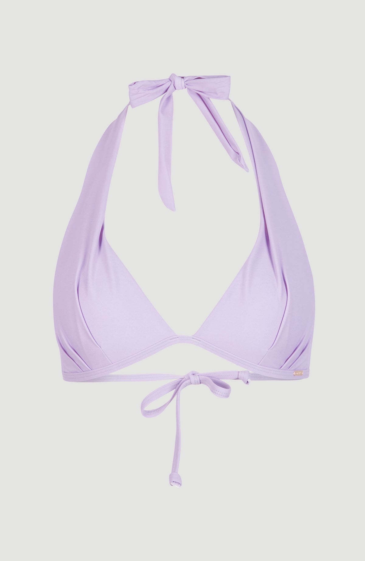 Lilac Halter Moulded Triangle Bikini Top