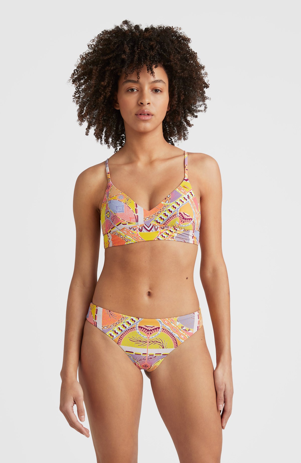 Long Lined Underwire Bikini Top | Neon Yellow