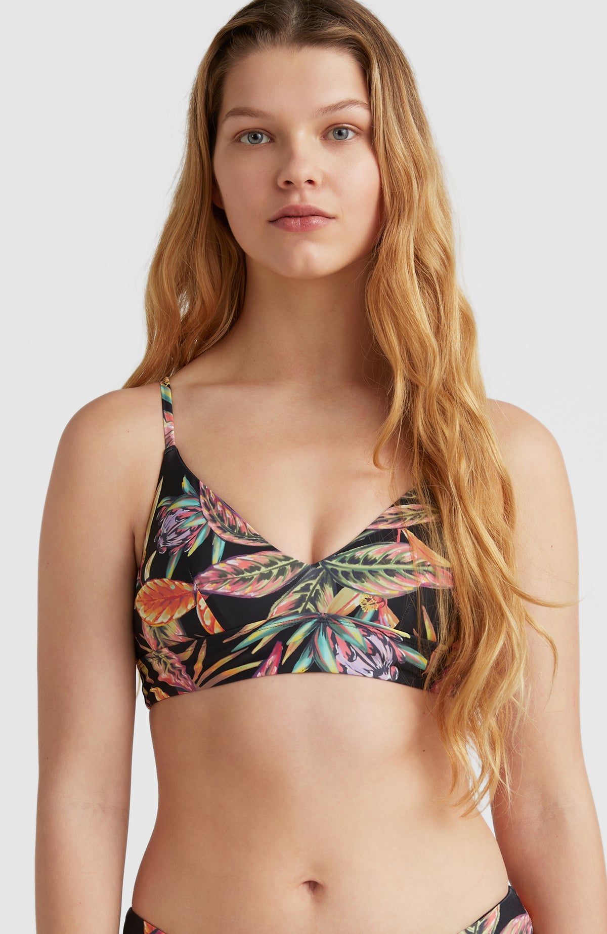 Wave Bralette Bikini Top  Black Tropical Flower – O'Neill