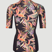 Anglet Shortsleeve UPF 50+ Sun Shirt Skin | Black Tropical Flower