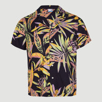Print Shirt | Black Tropical Flower