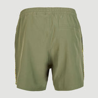 Cali Tape 15'' Swim Shorts | Deep Lichen Green