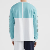 Collegiate Progressive Long Sleeve T-Shirt | Aqua Sea Colour Block