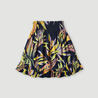 Lilia Smocked Skirt | Black Tropical Flower