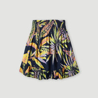 Lilia Smocked Skirt | Black Tropical Flower