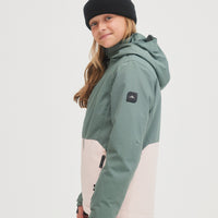 Adelite Snow Jacket | Balsam Green Colour Block
