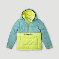 O'Riginals Puffer Anorak Jacket | Aqua Sea Colour Block