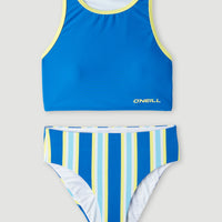 Brights Sporty Bikini | Blue Towel Stripe