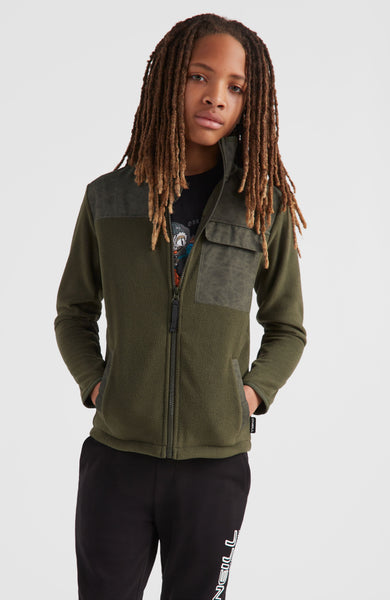 Boys green 2025 fleece jacket