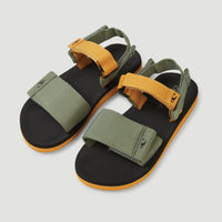 Neo Strap Sandals | Deep Lichen Green Colour Block