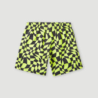 Cali Crazy 14'' Swim Shorts | Yellow Checkboard