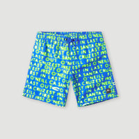 Cali Gradient 14'' Swim Shorts | Bright Blue Neon Lights