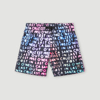 Cali Gradient 14'' Swim Shorts | Black Neon Lights