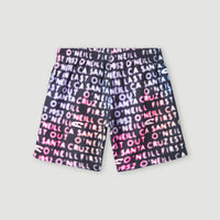 Cali Gradient 14'' Swim Shorts | Black Neon Lights