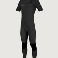 Hyperfreak 2mm Chest Zip Short Sleeve Full Wetsuit | BLACK/BLACK