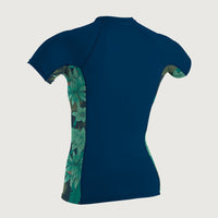 Skins Side Print Short Sleeve Rash Guard Womens | Dark Blue
