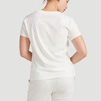 Triple Stack V-Neck T-Shirt | Powder White