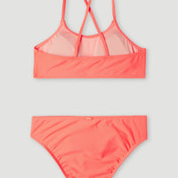 Essentials Bralette Bikini Set | Neon Coral